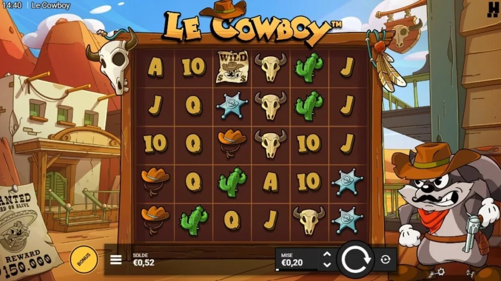 le cowboy Hacksaw Gaming